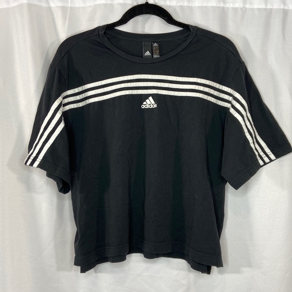 Adidas Tops - Adidas cropped tri-stripe crop top XL